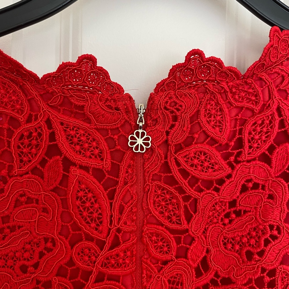 Kate Spade red lace dress size 2